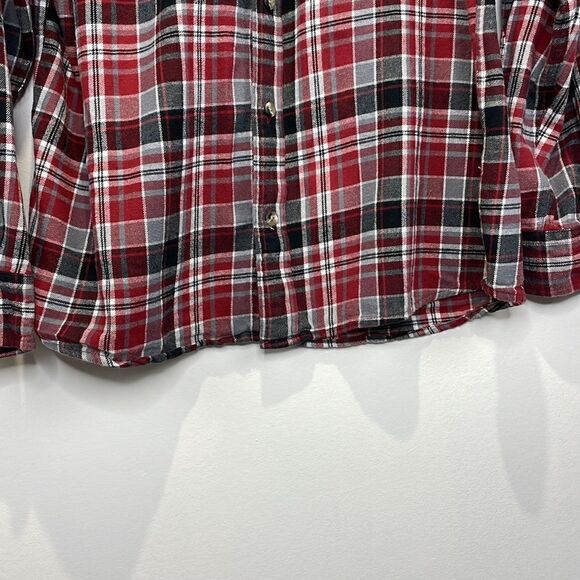 Red Head Brand Co. Men’s Plaid Red Long Sleeve Button Down Flannel Shirt Size XL - Picture 5 of 12